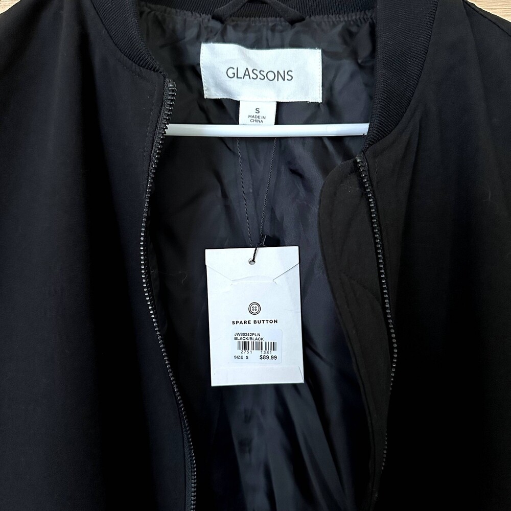 Glassons Oversized Utility Bomber Jacket in Black NWT - Picture 7 of 7